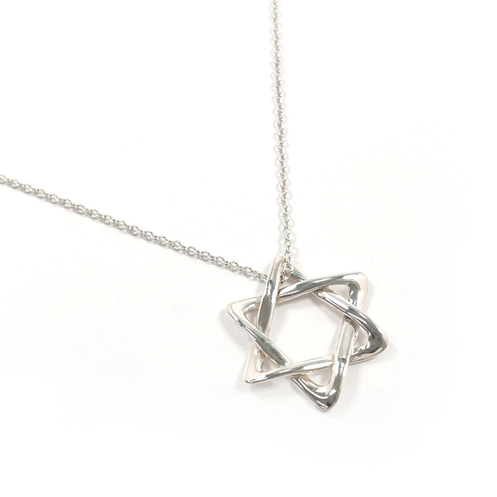 TIFFANY & CO. Silver Star of David Necklace